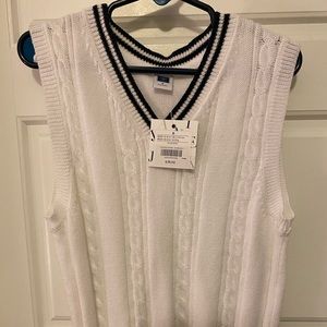 Janie and Jack boys cableknit sweater vest white